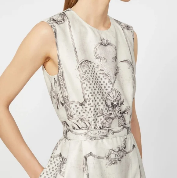 MaxMara Printed Mikado shirt dress - Ivory - Picture 5 of 14